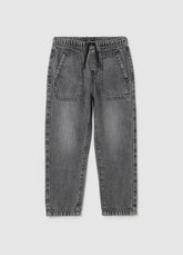 OVS Children'S Grey Cotton Blend Jeans With Regular Fit