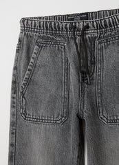 OVS Children'S Grey Cotton Blend Jeans With Regular Fit