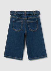 OVS Girls' Blue Denim Wide Leg Trousers