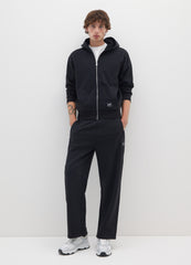 OVS Black Cotton Blend Hoodie With Oversized Fit