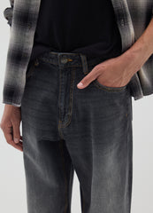 OVS Grey Cotton Baggy Jeans