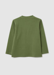 OVS Green Stretch Cotton Regular Fit Children'S Shirt