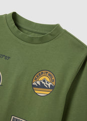 OVS Green Stretch Cotton Regular Fit Children'S Shirt