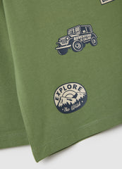 OVS Green Stretch Cotton Regular Fit Children'S Shirt