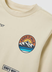 OVS Children'S Beige Stretch Cotton Regular Fit Top