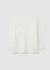 OVS Children'S T-Shirt In Pure White Cotton Regular Fit