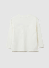 OVS Children's T-Shirt In Pure White Cotton Regular Fit