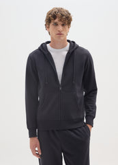 OVS Regular Fit Blue Cotton Blend Sweatshirt With Zip