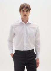 OVS White Regular Fit Easy Iron Shirt