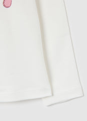 OVS Girls' White Pure Cotton Regular Fit Top