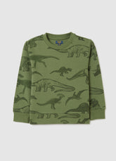 OVS Child'S Oversized Fit Green Pure Cotton Sweatshirt