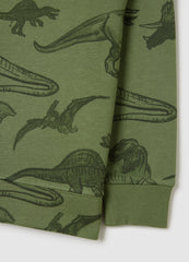 OVS Child'S Oversized Fit Green Pure Cotton Sweatshirt