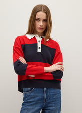 OVS Blue And Red Striped Oversized Sweater