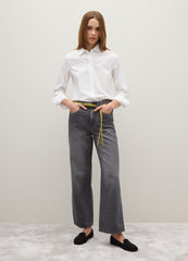 OVS Grey Regular Fit Pure Cotton Denim Trousers