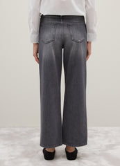 OVS Grey Regular Fit Pure Cotton Denim Trousers