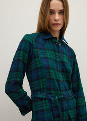 OVS Long Dress In Pure Cotton With Regular Fit Multicolour Checks