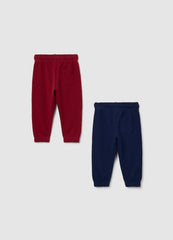 OVS Multicolor Regular Fit Baby Trousers Twin Pack In Pure Cotton