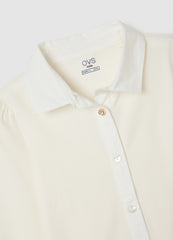 OVS White Long-Sleeved Shirt In Stretch Cotton