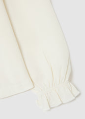 OVS White Long-Sleeved Shirt In Stretch Cotton