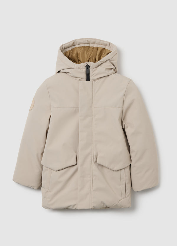 OVS Beige Padded Jacket With Hood
