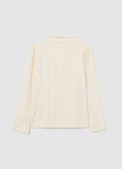 OVS Girls' Beige Stretch Cotton Jumper Regular Fit