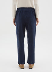 OVS Blue Stretch Cotton Trousers Regular Fit