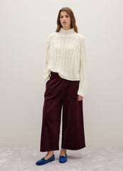 OVS Purple Corduroy Regular Fit Trousers