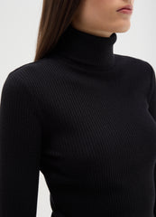 OVS Black Striped Crew Neck Long Sleeve Regular Fit Top