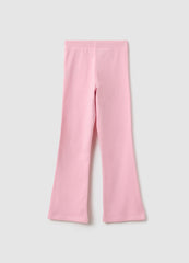 OVS Girls' Pink Stretch Cotton Flare Fit Leggings