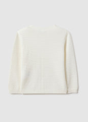 OVS White Pure Cotton Cardigan Regular Fit For Baby Girl