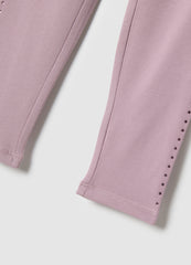 Ovs Girls' Stretch Cotton Pink Skinny Fit Leggings