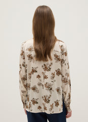 OVS Multicolour Long Sleeve Satin Shirt With Floral Pattern, Regular Fit