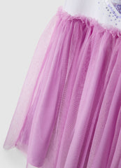 Ovs Regular Fit Stretch Cotton Dress For Girls With Frozen Print