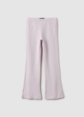 Ovs Pink Stretchy Cotton Regular Fit Leggings For Girls