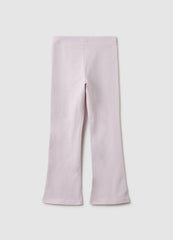 Ovs Pink Stretchy Cotton Regular Fit Leggings For Girls