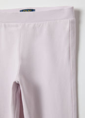 Ovs Pink Stretchy Cotton Regular Fit Leggings For Girls