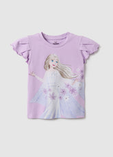 Ovs Multicolour Stretch Cotton T-Shirt For Girls With Frozen Print