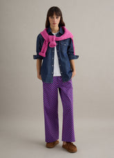 Ovs Multicoloured Regular Fit Stretch Cotton Trousers With Print