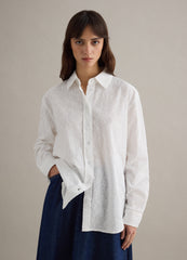OVS Oversized Fit White Pure Cotton Sangallo Shirt