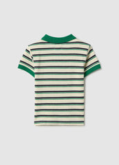 Ovs Children'S Multicolour Striped Cotton Blend Polo Regular Fit