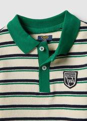Ovs Children'S Multicolour Striped Cotton Blend Polo Regular Fit