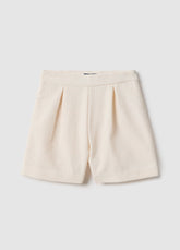 Ovs Beige Wide-Leg Girls' Shorts With Pleated Details