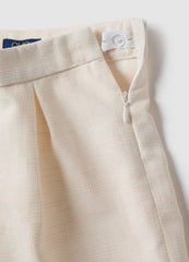 Ovs Beige Wide-Leg Girls' Shorts With Pleated Details