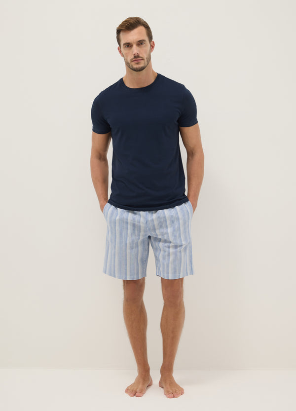 OVS Pure Cotton Multicoloured Striped Pyjama Shorts Regular Fit