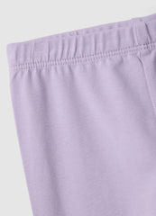 Ovs Girls' Purple Stretch Cotton Leggings With Skinny Fit