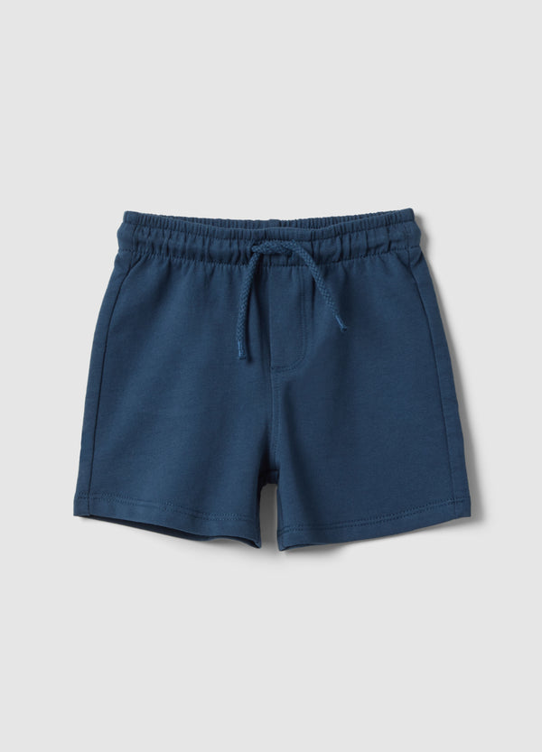 Ovs Blue Pure Cotton Regular Fit Shorts For Babies