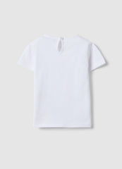 Ovs White Pure Cotton T-Shirt For Girls Regular Fit With Unicorn