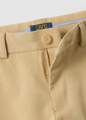 Ovs Children'S Beige Stretch Cotton Chino Trousers Regular Fit