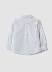 Ovs Children'S Regular Fit Striped Multicolour Linen-Cotton Blend Shirt