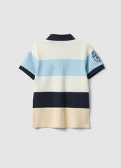 Ovs Multicoloured Stripe Stretch Cotton Polo For Boys Regular Fit